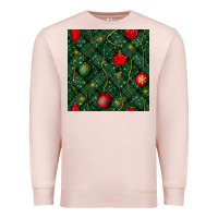 Pale Pink christmas ornaments seamless  pattern Premium Sweatshirt - BundleAndBundleShop