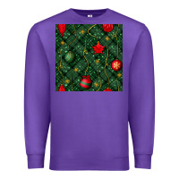 Purple christmas ornaments seamless  pattern Premium Sweatshirt - BundleAndBundleShop