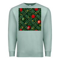 Seafoam christmas ornaments seamless  pattern Premium Sweatshirt - BundleAndBundleShop