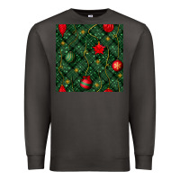 Smoke christmas ornaments seamless  pattern Premium Sweatshirt - BundleAndBundleShop