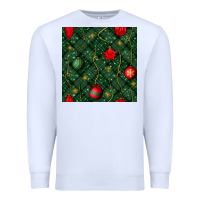 White christmas ornaments seamless  pattern Premium Sweatshirt - BundleAndBundleShop