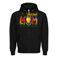 Black i'm an autism mom what's your superpower Zipper Hoodie - Zillion Design Studio