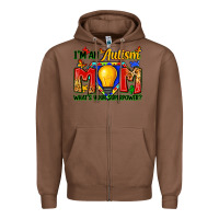 Chestnut i'm an autism mom what's your superpower Zipper Hoodie - Zillion Design Studio