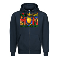 Navy i'm an autism mom what's your superpower Zipper Hoodie - Zillion Design Studio