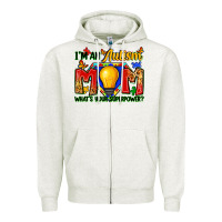 Oatmeal Heather i'm an autism mom what's your superpower Zipper Hoodie - Zillion Design Studio