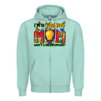 Seafoam i'm an autism mom what's your superpower Zipper Hoodie - Zillion Design Studio