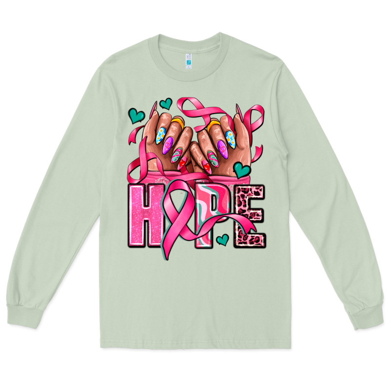 Hope With Woman Hands Long Sleeve Tee by AdoDesignShop | Teevron