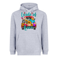 Heather Grey loads of love with truck Heavyweight Hoodie - HRA Design Shop