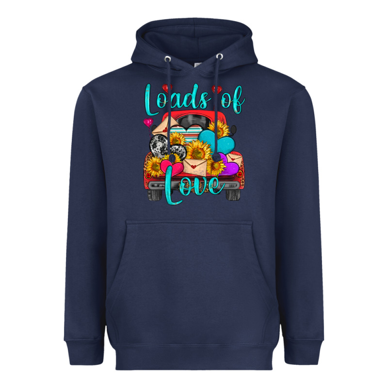 Loads Of Love With Truck Heavyweight Hoodie by HRA Design Shop | Teevron