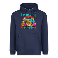 Navy loads of love with truck Heavyweight Hoodie - HRA Design Shop