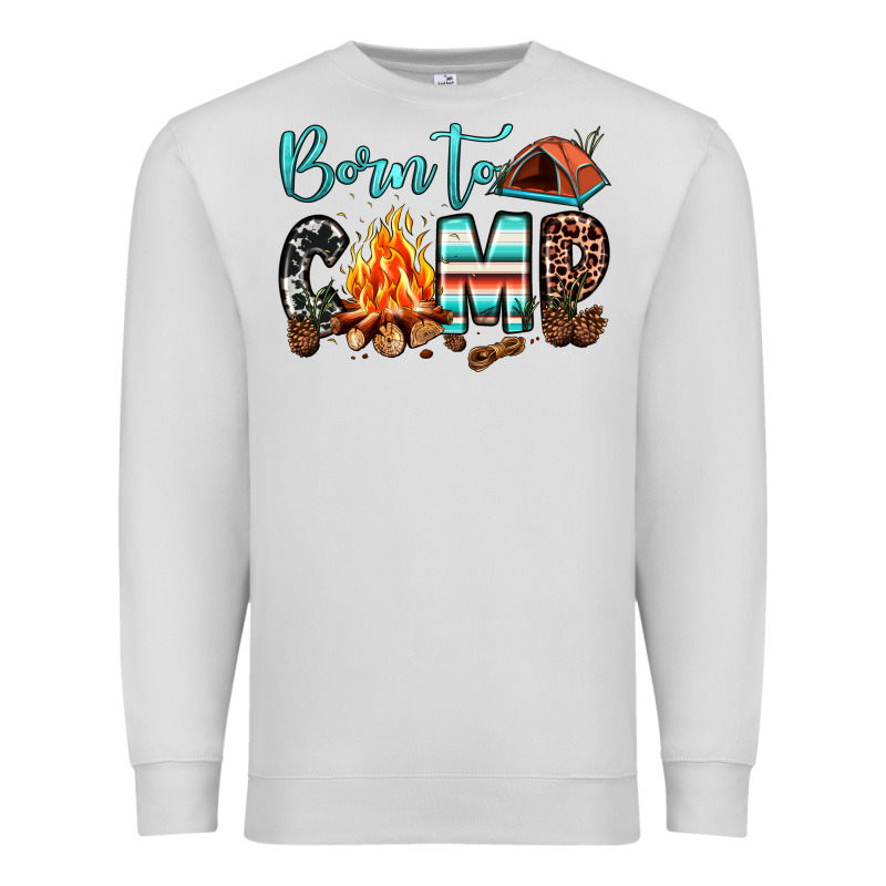 Born To Camp Premium Sweatshirt by JahusDesignShop | Teevron