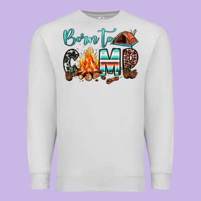 Born To Camp Premium Sweatshirt Designed By Jahusdesignshop
