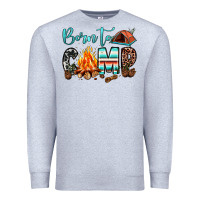 Heather Grey born to camp Premium Sweatshirt - JahusDesignShop