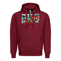 Burgundy ekg tech Zipper Hoodie - texasbilliewilder