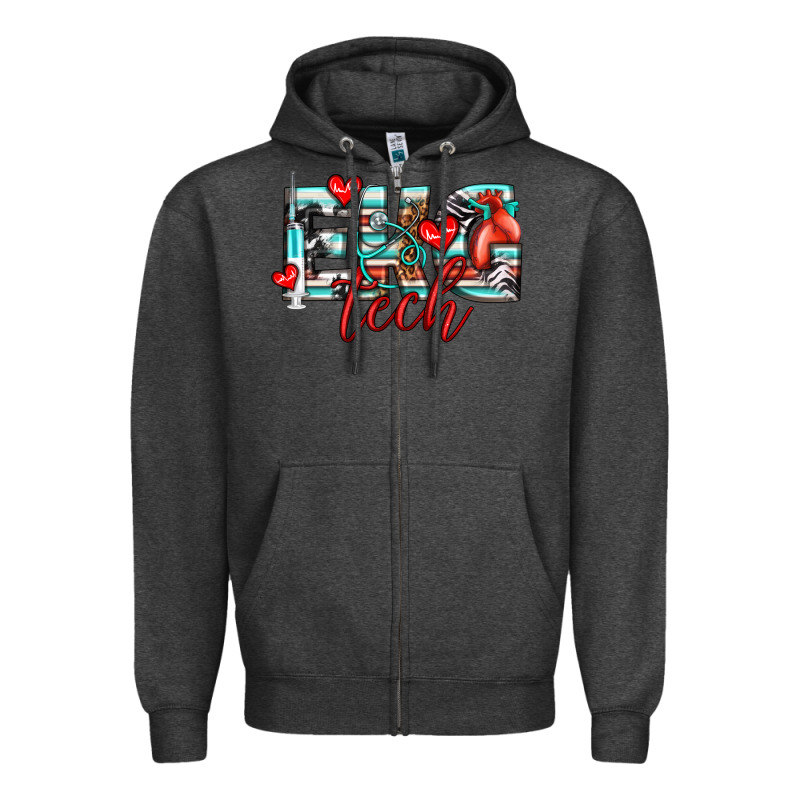 Ekg Tech Zipper Hoodie by texasbilliewilder | Teevron