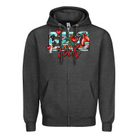 Charcoal Heather ekg tech Zipper Hoodie - texasbilliewilder
