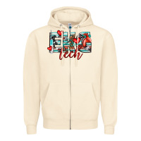Sandshell ekg tech Zipper Hoodie - texasbilliewilder