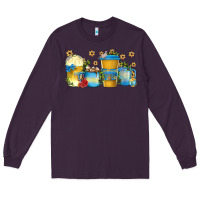 Plum hanukkah coffee cups Long Sleeve Tee - texasbilliewilder