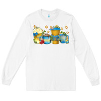 White hanukkah coffee cups Long Sleeve Tee - texasbilliewilder