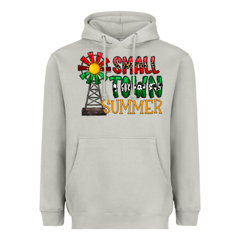 Small Town Summer Heavyweight Hoodie by CowhideDigitalArt | Teevron