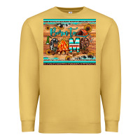 Antique Gold born to camp Premium Sweatshirt - JahusDesignShop