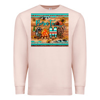 Pale Pink born to camp Premium Sweatshirt - JahusDesignShop