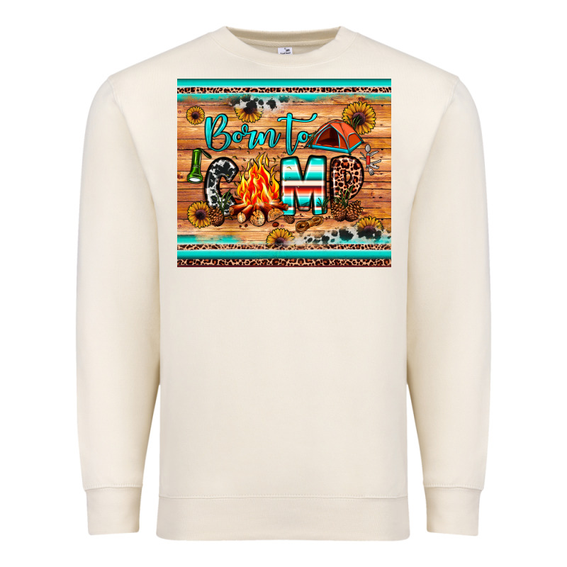 Born To Camp Premium Sweatshirt by JahusDesignShop | Teevron
