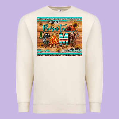 Born To Camp Premium Sweatshirt Designed By Jahusdesignshop
