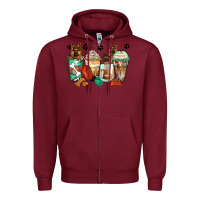 Burgundy german shepherds coffee cups Zipper Hoodie - Zillion Design Studio