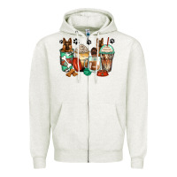 Oatmeal Heather german shepherds coffee cups Zipper Hoodie - Zillion Design Studio