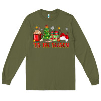 Army Green 'tis the season christmas Long Sleeve Tee - Zillion Design Studio
