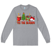 Heather Grey 'tis the season christmas Long Sleeve Tee - Zillion Design Studio