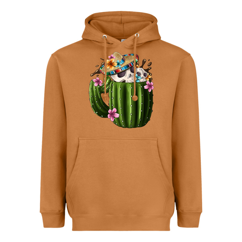 Day Of The Dead Mexican Cactus Heavyweight Hoodie by FaDigitalArtStudio | Teevron