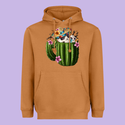 Day Of The Dead Mexican Cactus Heavyweight Hoodie Designed By Fadigitalartstudio