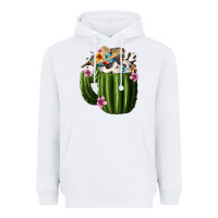 White day of the dead mexican cactus Heavyweight Hoodie - FaDigitalArtStudio