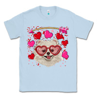Dusty Blue valentine's day white pomeranian Classic Tee - RanaPortraitStore