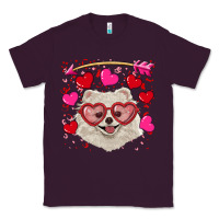 Plum valentine's day white pomeranian Classic Tee - RanaPortraitStore
