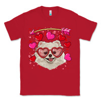 Red valentine's day white pomeranian Classic Tee - RanaPortraitStore