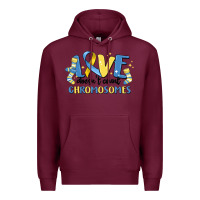 Burgundy love dose count chromosomes Premium Hoodie - MaliasSmallBusiness