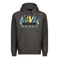 Charcoal Heather love dose count chromosomes Premium Hoodie - MaliasSmallBusiness