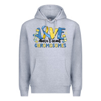 Heather Grey love dose count chromosomes Premium Hoodie - MaliasSmallBusiness