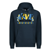 Navy love dose count chromosomes Premium Hoodie - MaliasSmallBusiness