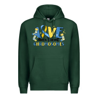 Sports Green love dose count chromosomes Premium Hoodie - MaliasSmallBusiness