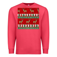 Cardinal christmas deer and ornaments seamless pattern Premium Sweatshirt - BundleAndBundleShop