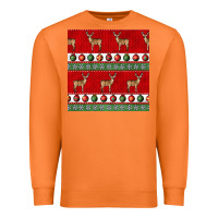 Carrot christmas deer and ornaments seamless pattern Premium Sweatshirt - BundleAndBundleShop