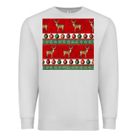 Dove Grey christmas deer and ornaments seamless pattern Premium Sweatshirt - BundleAndBundleShop