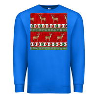 True Royal christmas deer and ornaments seamless pattern Premium Sweatshirt - BundleAndBundleShop