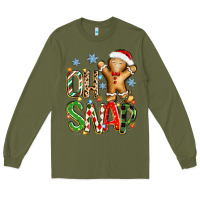 Army Green oh snap christmas cookie Long Sleeve Tee - Zillion Design Studio