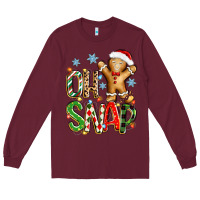 Burgundy oh snap christmas cookie Long Sleeve Tee - Zillion Design Studio