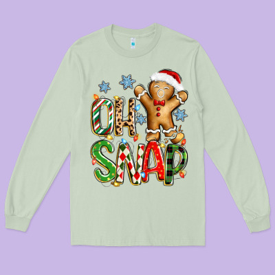 Long Sleeve Tee oh snap christmas cookie
